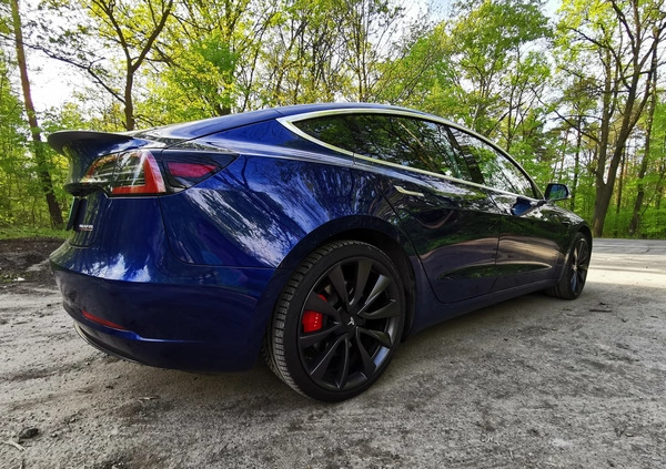 Tesla Model 3 cena 139605 przebieg: 92000, rok produkcji 2019 z Warszawa małe 781